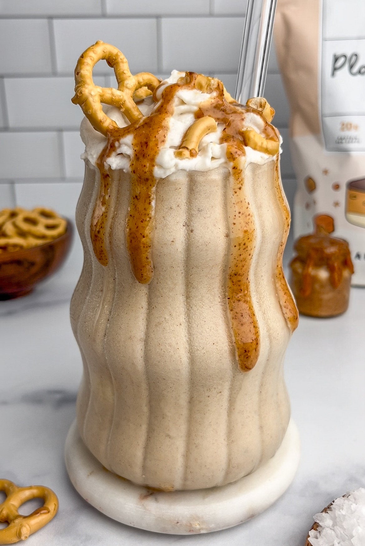 caramel protein smoothie