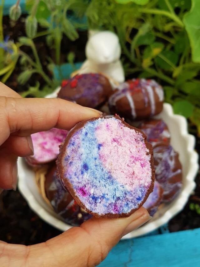 Rainbow Coconut Easter Eggs