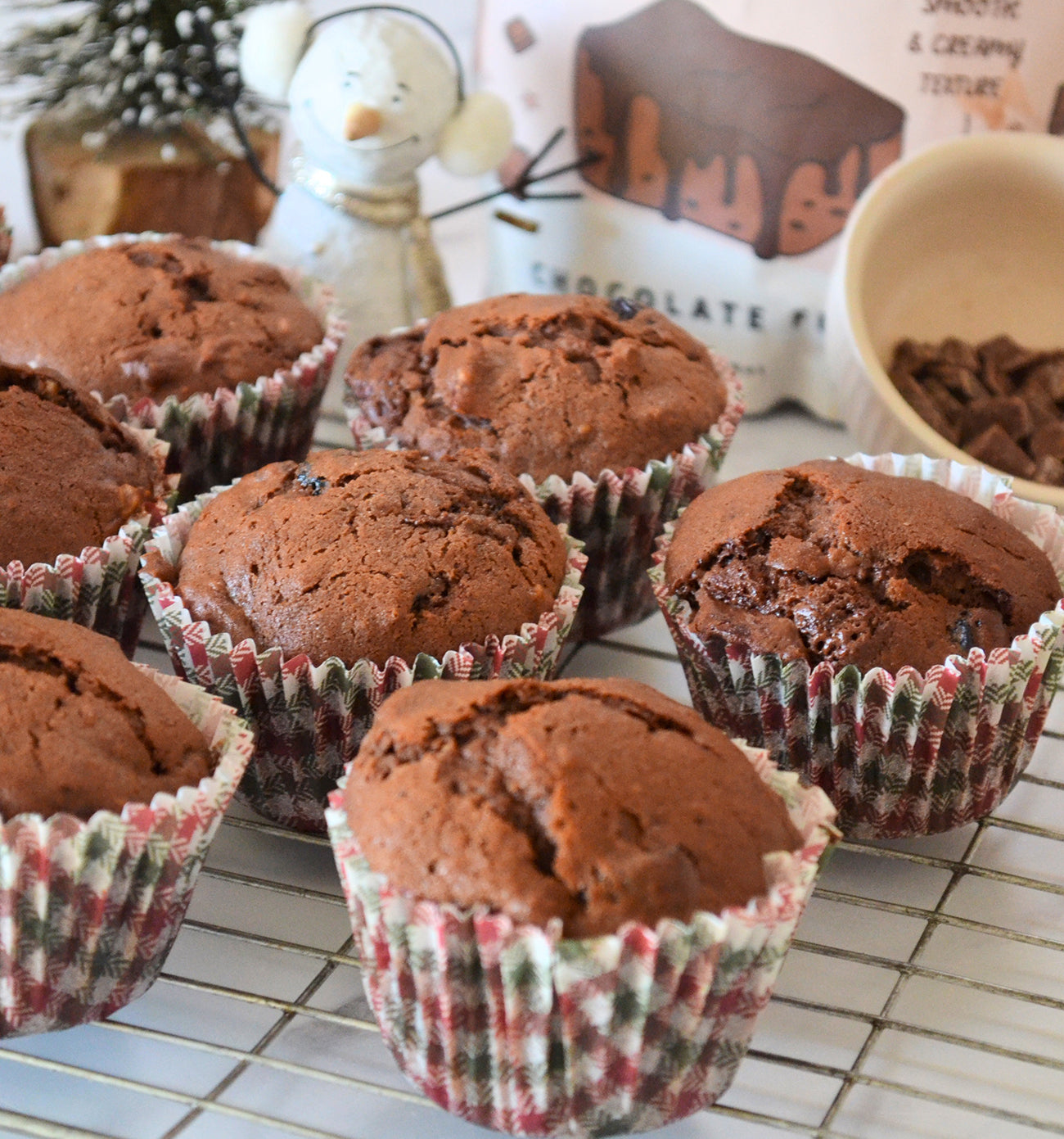 chocolate protein muffins