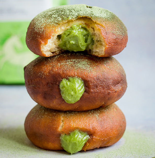 matcha filled doughnuts