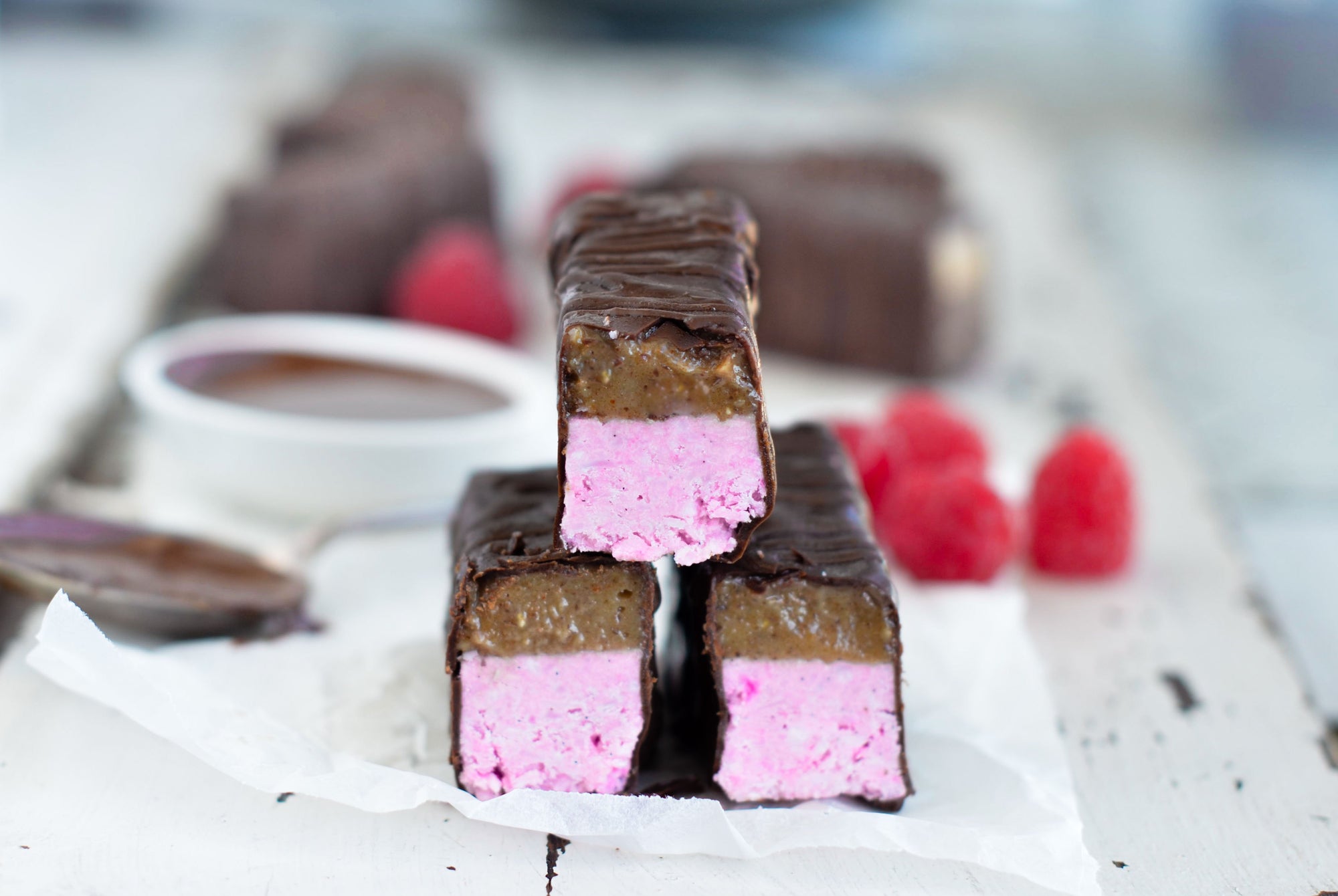 PINK COCONUT CARAMEL BARS