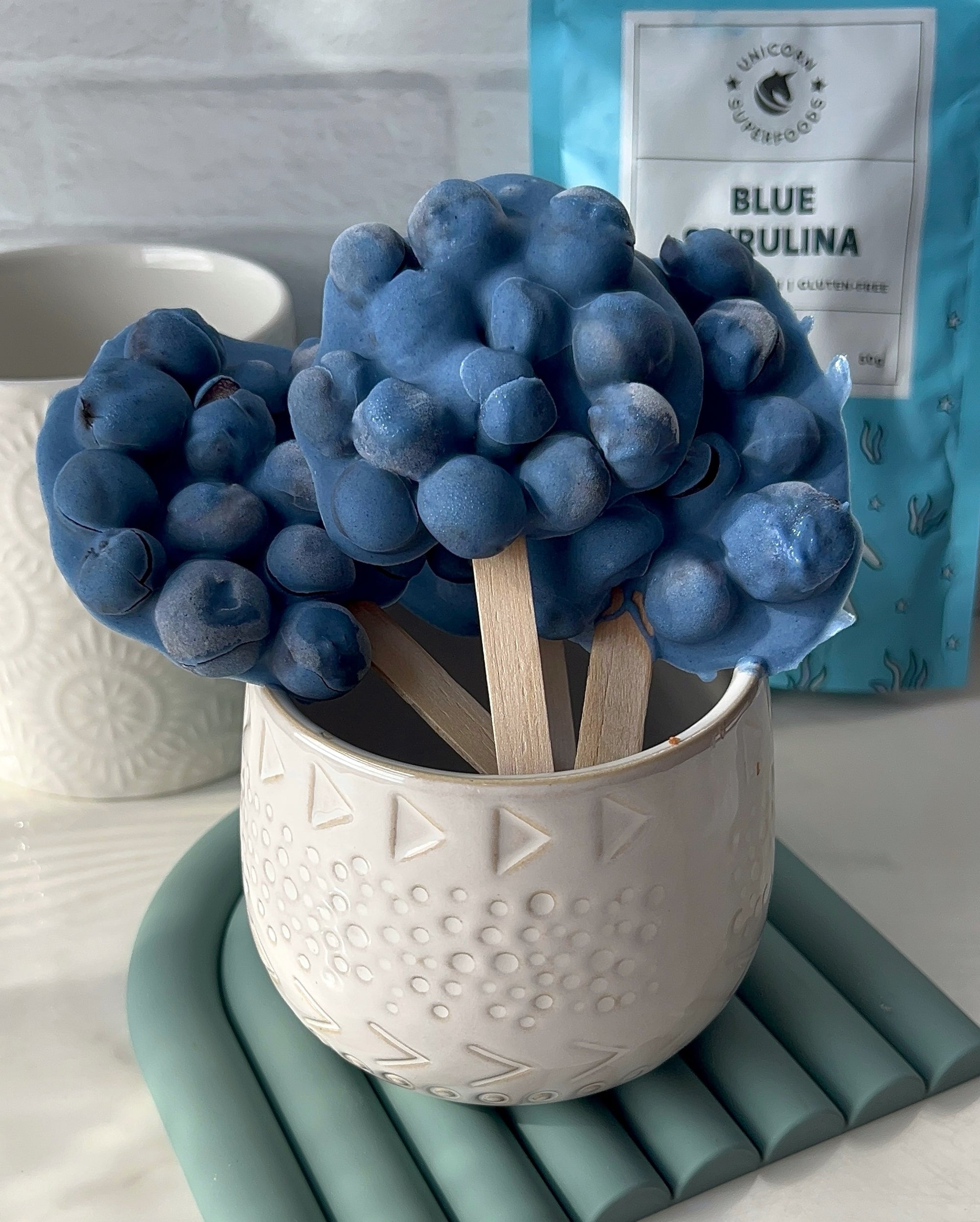 Blue Spirulina Blueberry Pops