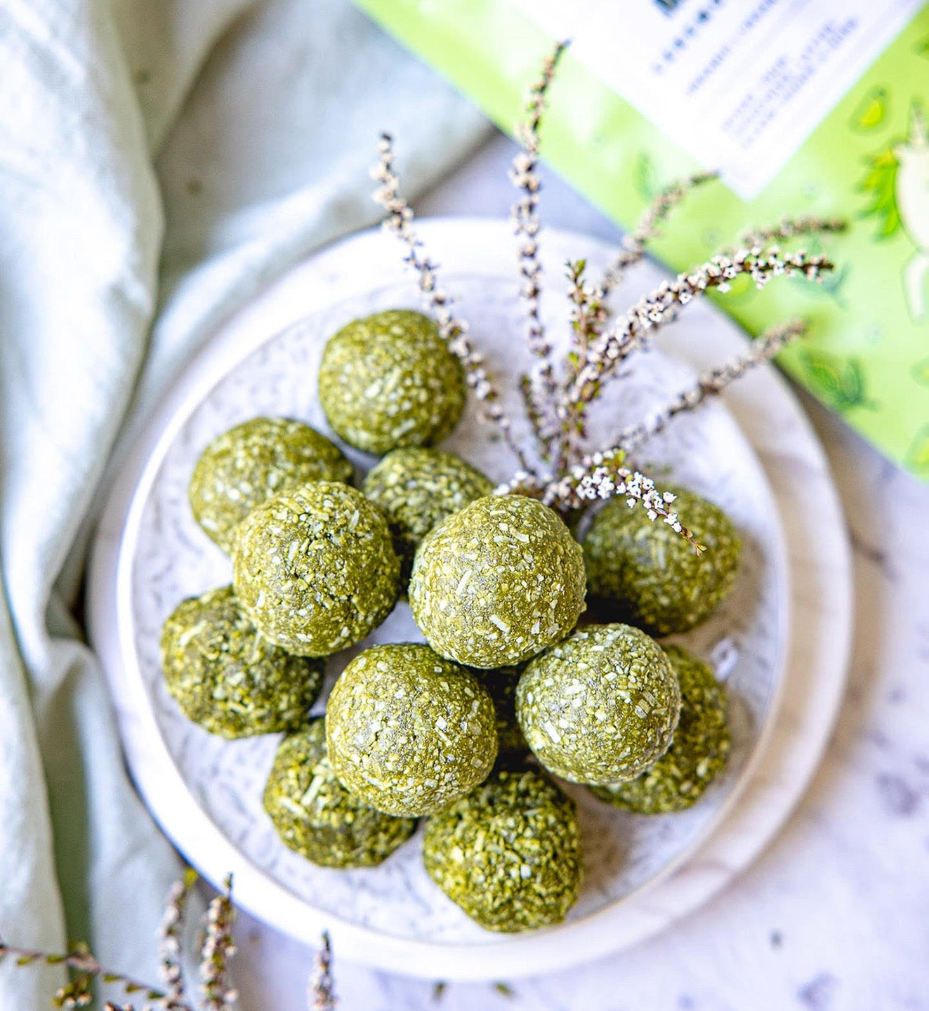 Matcha bliss balls