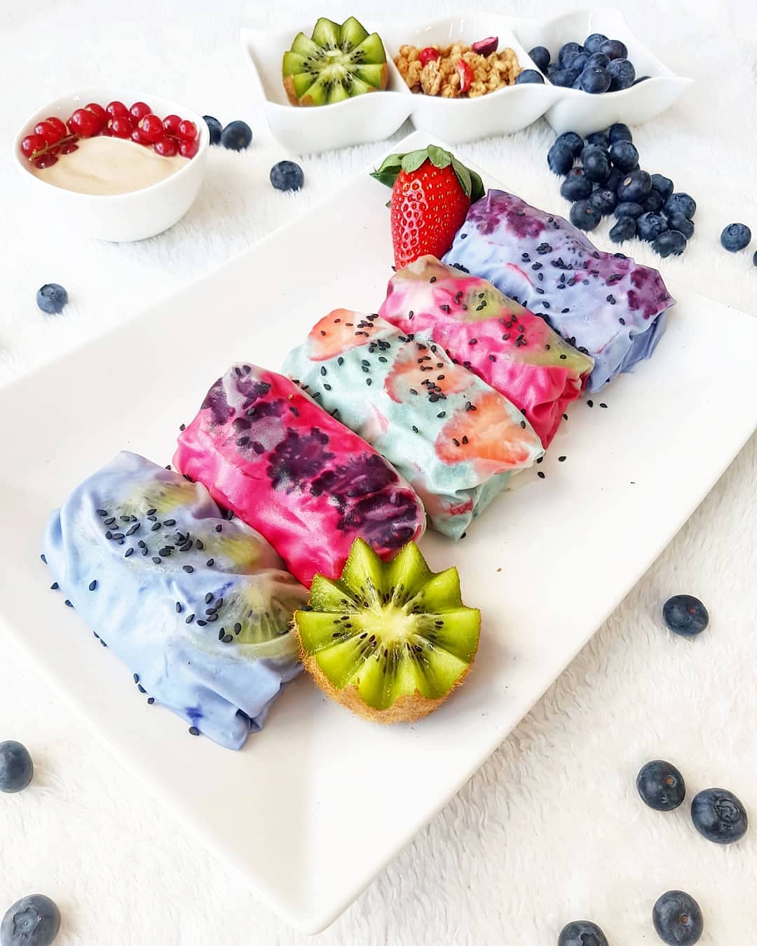 Unicorn Rice Paper Rolls