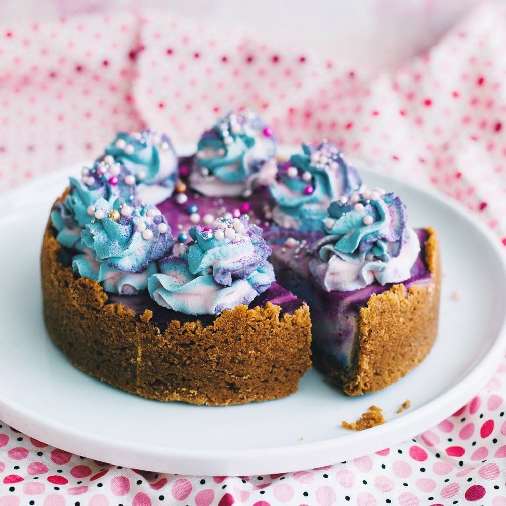 Baked Unicorn Cheesecake