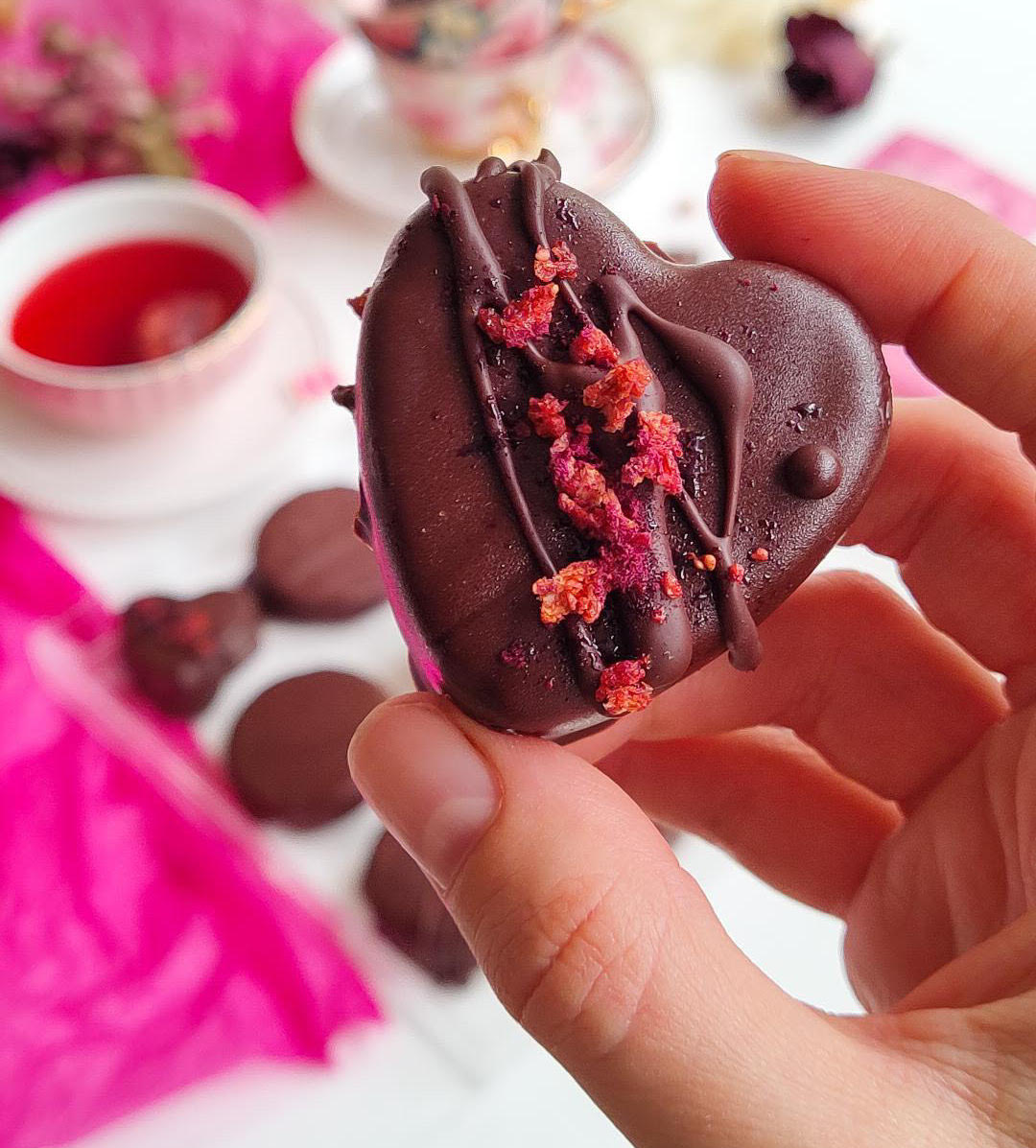 Healthy Cherry Ripe Valentine Treats