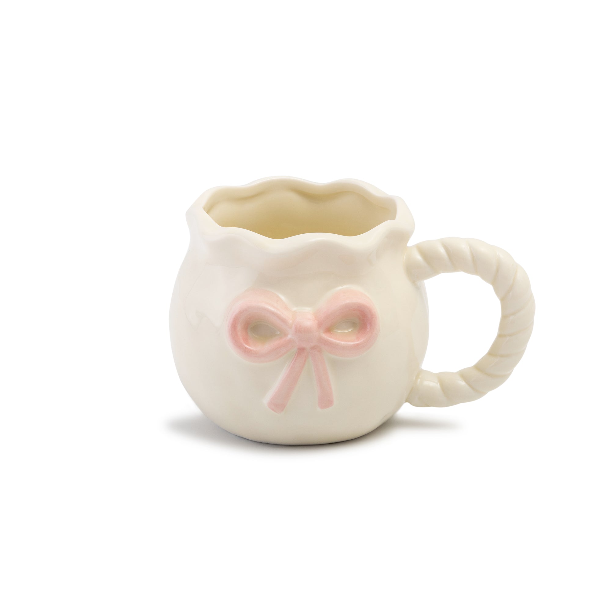 pink bow ceramic mug