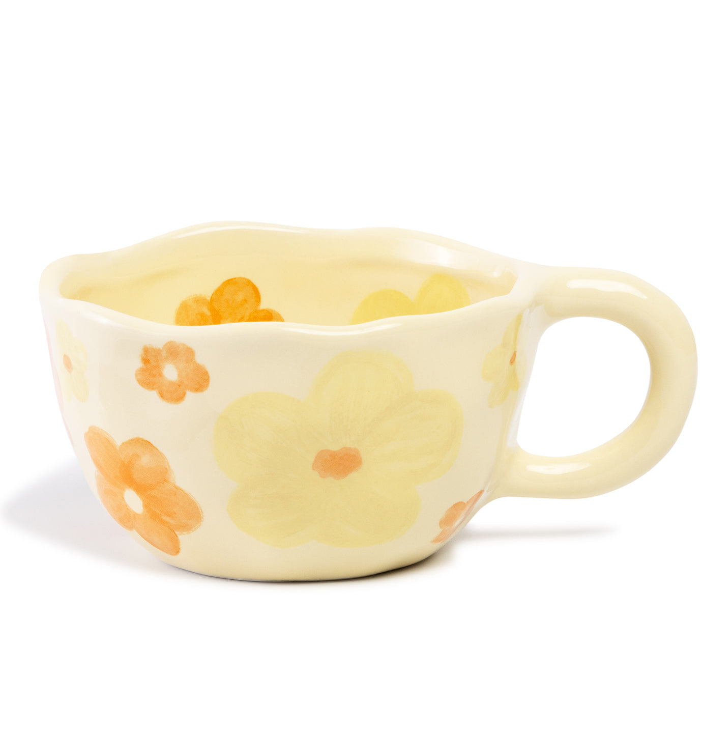 Orange and Yellow Flower Mug