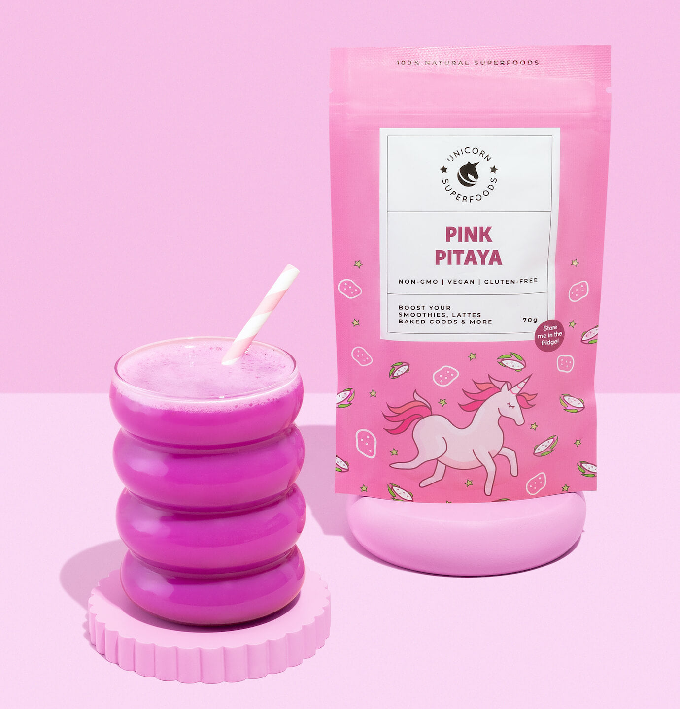 pink pitaya powder unicorn superfoods