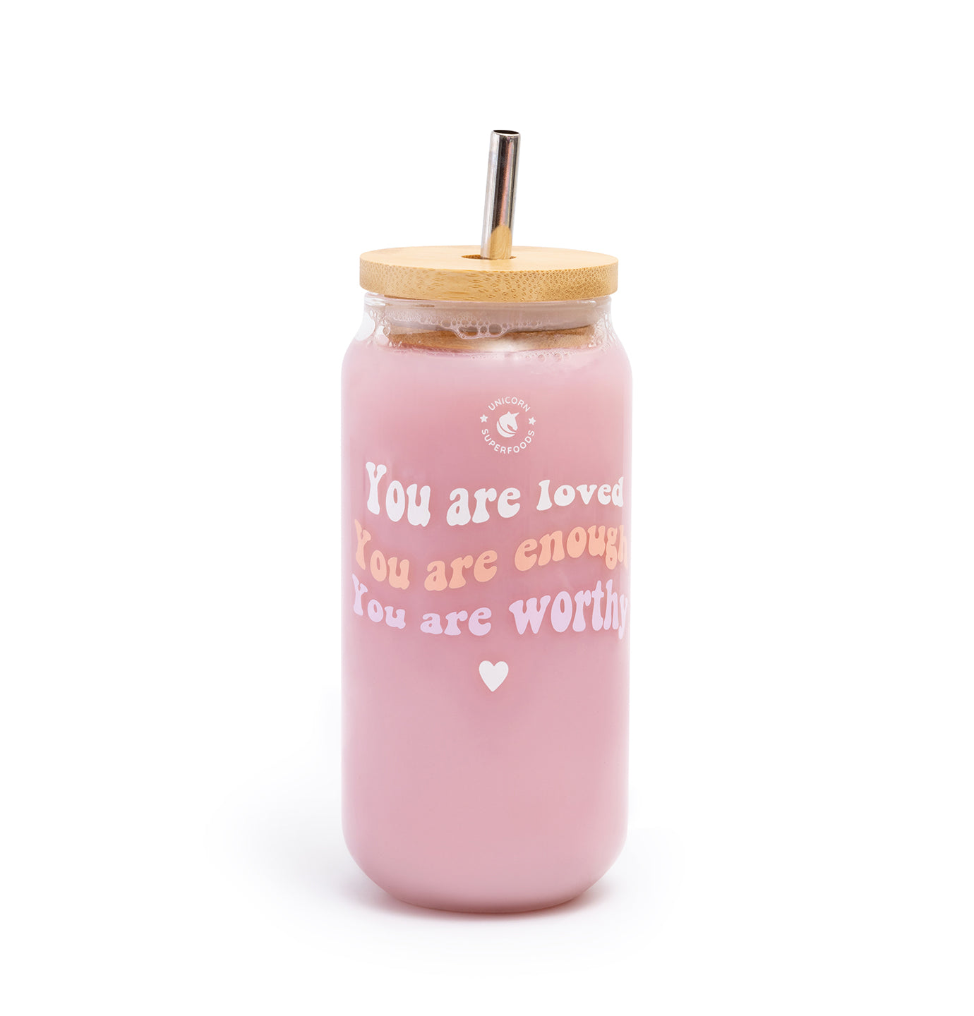 you are loved glass tumbler