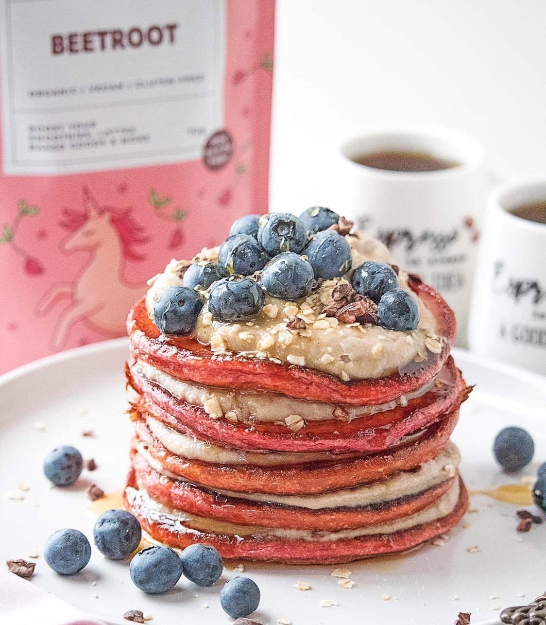 Beetroot pancakes