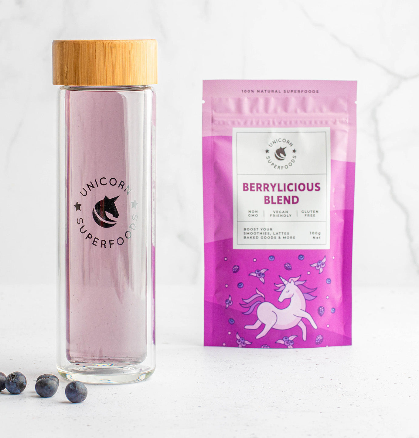 berrylicious blend water unicorn superfoods