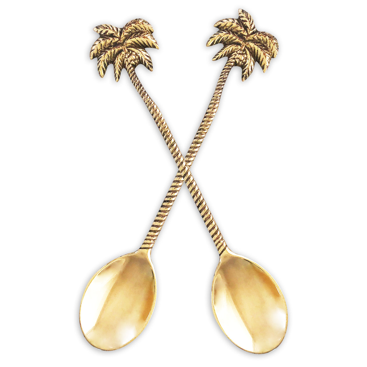 palm tree gold spoon