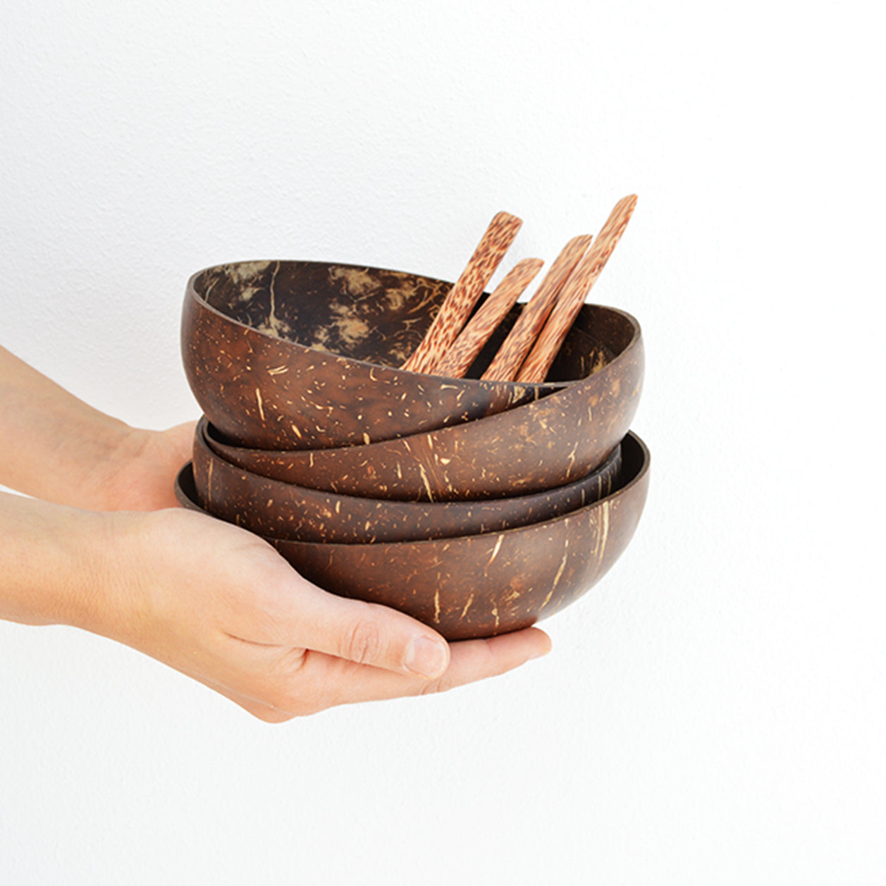 coconut bowl and spoons