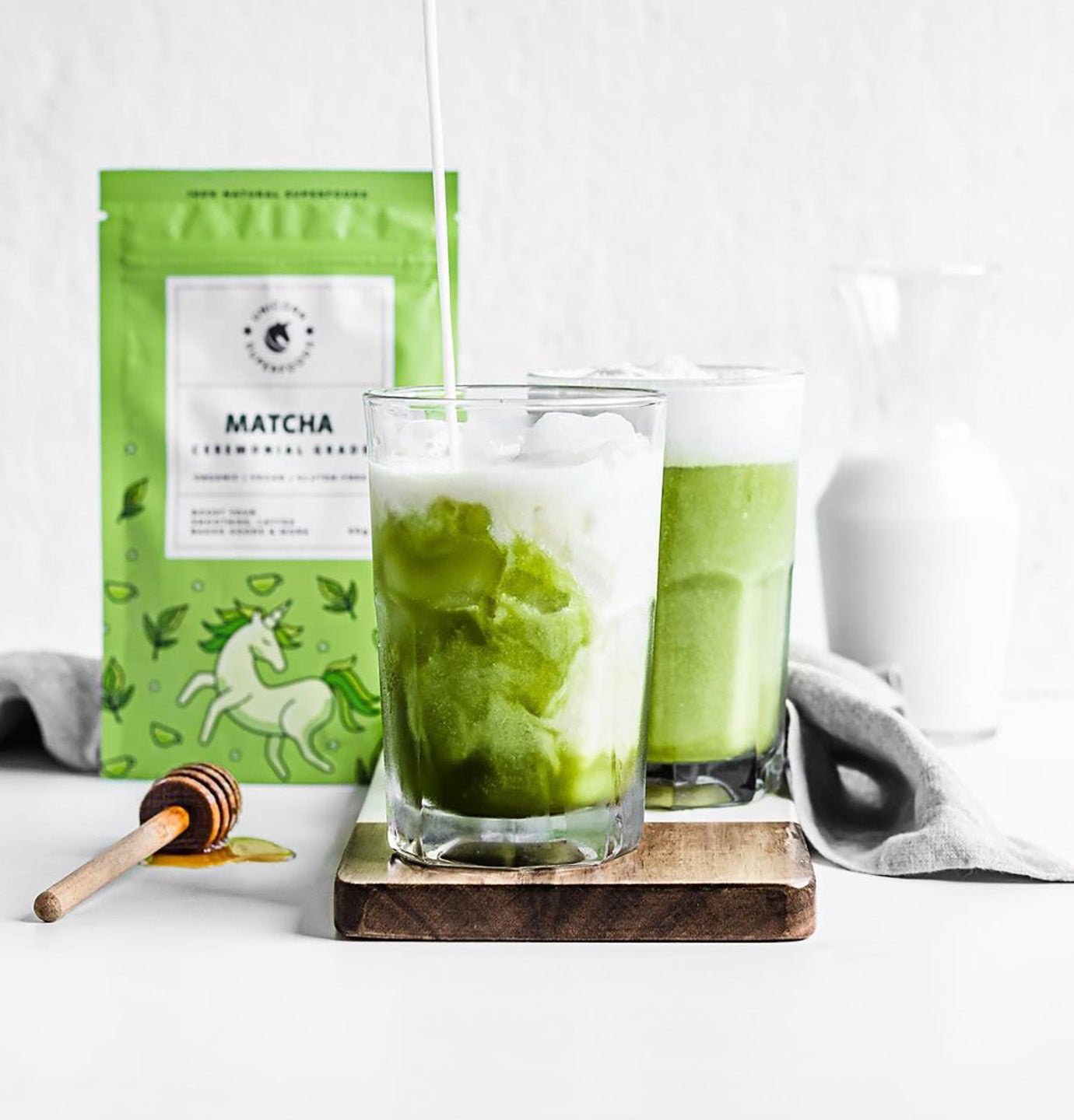 matcha iced latte