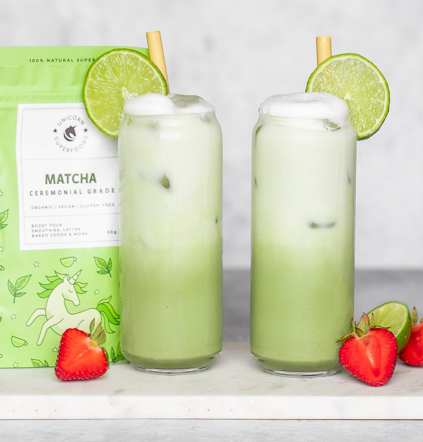 matcha iced latte