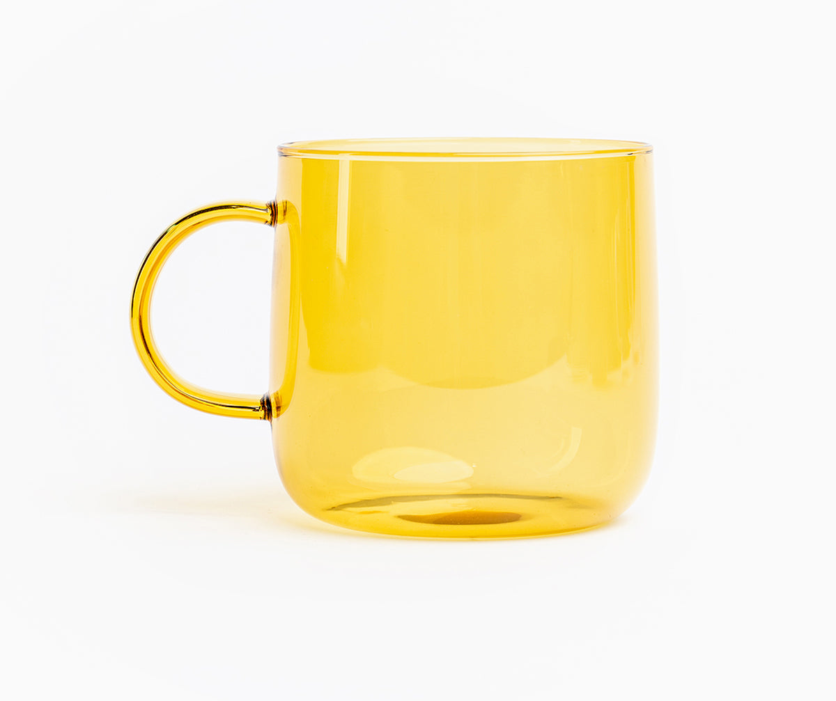 yellow Borosilicate Glass Mug